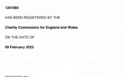 We are now officially a Registered Charity!